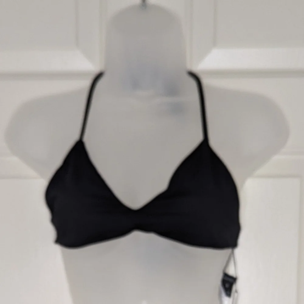 Nautica Women's‎ Swim Top Reversible Black / Navy Size 8 NWT